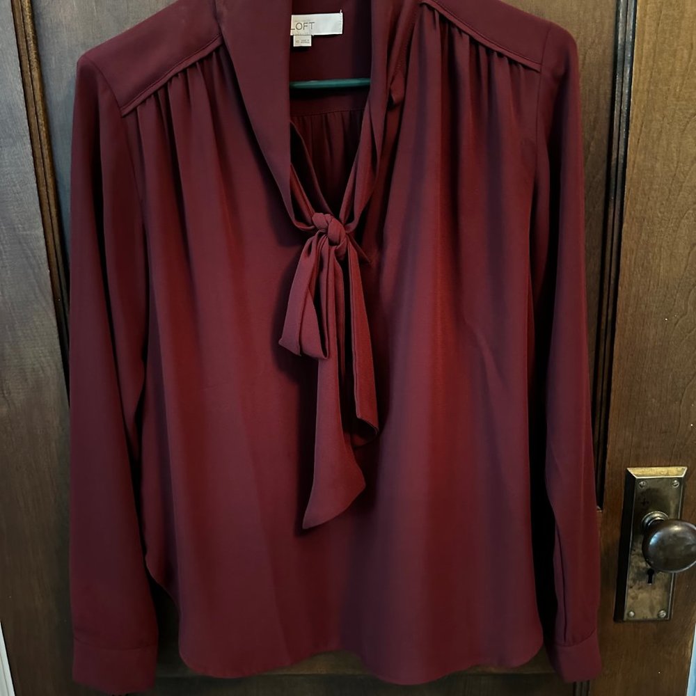 LOFT Burgundy blouse